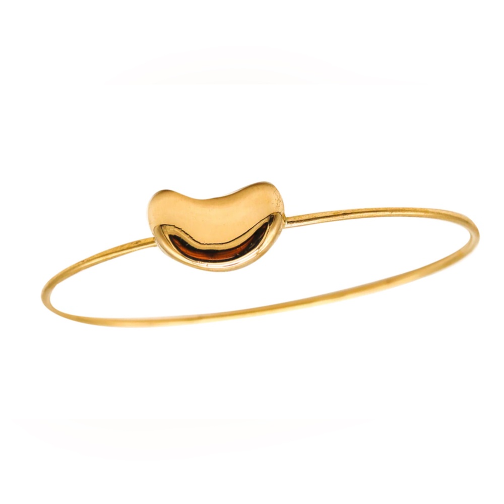 TIFFANY & CO. 1977 Elsa Peretti Rare Bean Bangle Bracelet In 18Kt Yellow Gold